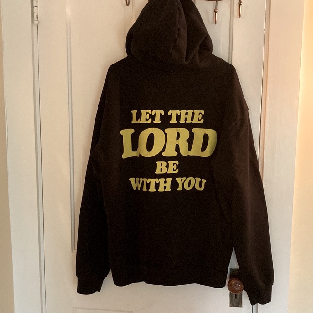 Talentless Let The Lord Be With You Hoodie Sweatshirt in Black, Size XL